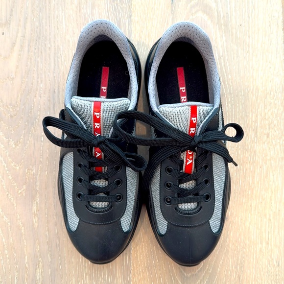 Prada America's Cup Soft rubber and bike fabric sneakers. Size37 made in Italy. - Picture 4 of 5